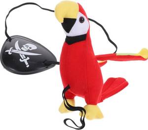 lot 12164 image: DOITOOL Pirate Parrot on Shoulder Prop Halloween Pirate Eye Patches Black Captain Skull Eye Patch for Costume Accessories for Halloween Party