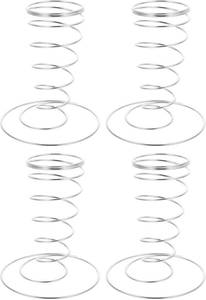 lot 12205 image: Operitacx Ice Cream Cone Holder Stand 4-Pack Stainless Steel Dessert Display Rack for Waffle and Mini Cones Kitchen Countertop 3.93X3.93X1.96 Inches