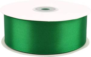 lot 12217 image: 1.5 Inch Green Polyester Ribbon - 50 Yards Bulk Spool for Gift Wrapping, Wedding Decor, Bows, Crafts - Soft & Fray Resistant