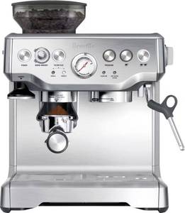 lot 4968 image: Breville - the Barista Express Espresso Machine with 15 bars of pressure, Milk Frother and intergrated grinder - Stainless Steel (read description)