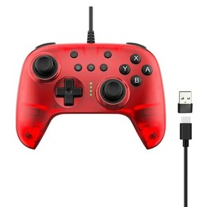 lot 12233 image: onn Wired Game Controller for Nintendo Switch 2, Switch, Switch OLED, Switch Lite, Red