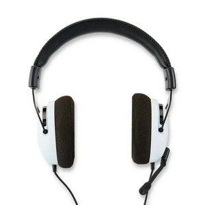 lot 12242 image: onn. PlayStation Wired Video Game Headset with 3.5mm Connector, Flip-to-Mute Mic, Lightweight Steel and 40mm Speakers - Black and White