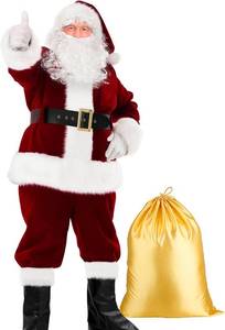 lot 12282 image: SHEJIZE Santa Claus Costume for Men Santa Costume Santa Suit Adults Men Santa Outfit Size Medium