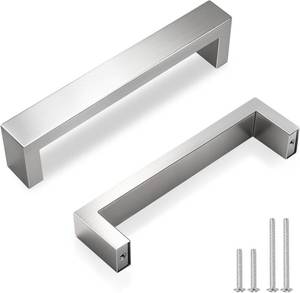 lot 12293 image: Brushed Nickel Cabinet Pull Handles 30 Pack   128mm (5) Hole Spacing, 20mm (0.79) Width   Stainless Steel Modern Drawer Handles for Kitchen & Bathroom Cabinets