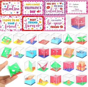 lot 12302 image: Brain Teaser Puzzles Return Gifts for Birthday Party, Goodie Bags Stuffers 24 Set Gifts Exchange Cubes Party Favors Games Challenge Party Favor with Cards Bulk