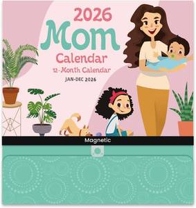 lot 12312 image: 2026 Calendar - Mom Calendar 2026, Magnetic Calendars for Refrigerator, Jan.2026 - Dec.2026, 11.81x12.38, Family Calendars 2026, Fold-out Wings, Large Pocket, Hanging Hook