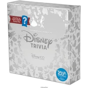 lot 13013 image: PlayMonster The Magical World of Disney Trivia 100 Years of Wonder Trivia Board Game Cards for Children with Disney  Pixar Art, Exclusive Pin, for Kids Ages 6, damage