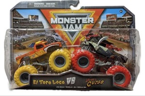 lot 13019 image: Monster Jam 2024 Series 30 164 Diecast Monster Truck 2-Pack, El Toro Loco vs Captains Curse