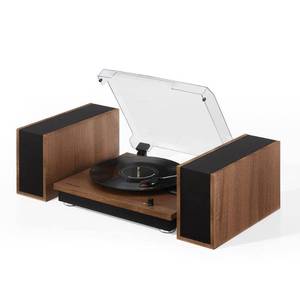Crosley Riff Record Player with Speakers in Walnut