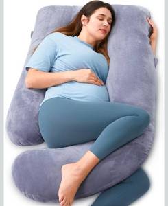 lot 15524 image: Momcozy Pregnancy Pillows for Sleeping, U Shaped Full Body Maternity Pillow with Removable Cover - Support for Back, Legs, Belly, HIPS for Pregnant Women, 57 Inch Pregnancy Pillow for Women, Light Grey - Retail $44