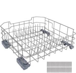lot 15525 image: WD28X26099 WD28X34744 Dishwasher Lower Rack Compatible with GE Dishwashers - Replaces WD28X24396,WD28X22659,WD28X28918. Fits Models GDF510PSR3SS, GDF510PSM0SS, GDF510PSMOSS, GDF535PSR0SS, GDF510PSR6SS - Retail $79