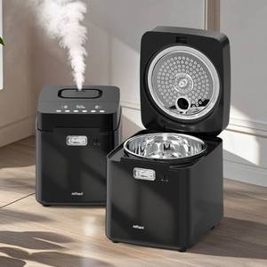lot 15532 image: Mifasol Stainless Steel Humidifier, 3.3L0.87Gal Steam Warm Mist Humidifiers for Bedroom 800 sq ft, Easy to Clean Humidifiers for Home, Dishwasher Safe Humidifier Large Room Baby Nursery Office, Black - Retail $109