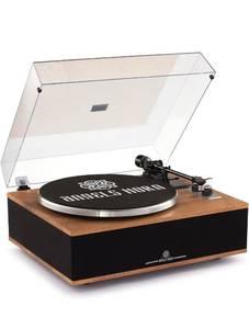 lot 15541 image: ANGELS HORN Vinyl Record Player, Bluetooth Turntable with Built in Speakers Phono Preamp, High Fidelity Turntables for Vinyl Records with Magnetic Cartridge AT-3600L, Belt Drive 2-Speed - Retail $152