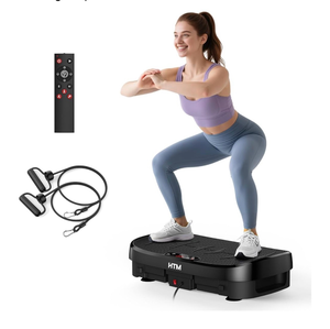 lot 15545 image: Vibration Plate Exercise Machine - 330lbs Weight Capacity, 120 Speed Levels, Full Body Workout Shake Board for Home Fitness, Toning and Wellness, LED Display, Low Noise Motor - Retail $79