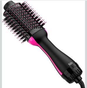 lot 15563 image: Hair Dryer Brush Blow Dryer Brush in One, Upgraded 4 in 1 Hair Dryer and Styler Volumizer with Negative Ion Anti-frizz Ceramic Titanium Barrel Hot Air Hair Straightener Brush - Retail $0