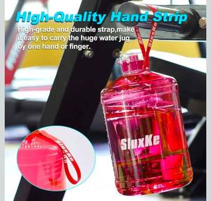 lot 15580 image: SLUXKE 1 Gallon Water Bottle with Straw and Motivational Time Marker, Large 128OZ Silicone Straw Water Bottle BPA Free Fitness Sports Water Jug to Ensure You Drink Enough Water Throughout The Day - Retail $0