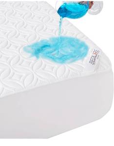 lot 15607 image: BEDLORE Waterproof Mattress Protector, Queen Size Noiseless Mattress Pad with Deep Pocket 6-18 Depth, Soft Breathable Bed Mattress Cover Washable for Home, Bedroom, Hotel (White) - Retail $29