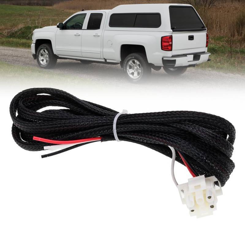lot 54966 image: 3 pin Leer Truck Cap Wiring Harness with Fuse Box Tag for Leer Camper Shell Truck Cap Wiring, Power for 3rd Brake LightDome Light Trailer Lights Converter Adaptor Kit - Retail $15