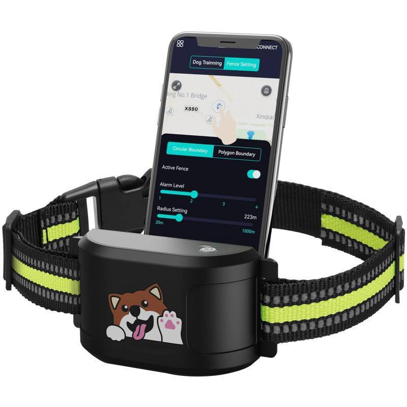 lot 55046 image: GPS Dog Electronic Fence, Wireless Training Collar- No Subscription Required, Customizable Boundaries via App 3280 FT, IPX7 Waterproof Rechargeable Collar, Smart Training Fence, Automatic SleepWake - Retail $137
