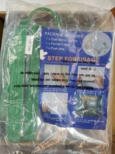 lot 44600 image: Dust Barrier - Magnetic Dust Barrier Door Kit for Dust Containment Self-Closing Plastic Sheeting Construction Dust Barrier, BathroomKitchenHallway Remodel, Fit Standard Doorway (4W x 7.5H-3 Pack) 2 Opened and Used. - Retail $72