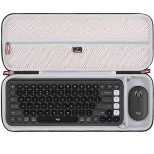 lot 44637 image: Keyboard Case Compatible with Logitech POP ICON Keys Keyboard (Black Grey, POP ICON Combo Case) - Retail $22