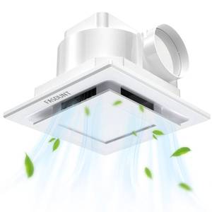 lot 44638 image: Bathroom Exhaust Fan with Light, 1.0 Sones Ultra Quiet Ceiling Mount Ventilation, 120 CFM for Moisture and Odor Removal, Easy Install in Home Bath and Shower Room - Retail $55