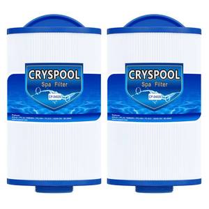lot 44639 image: Cryspool 04026 Filter Compatible with 4CH-21, PTL18, PDM25P4, PTL18P4, FC-0121, 20245-238, SD-00845, 19 Sq. Ft Spa Filter Cartridge, 2 Pack, ONE OPENED. - Retail $29
