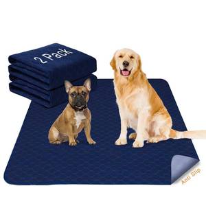 lot 44686 image: 2Pack Pee Pads for Dogs Washable 53x53, Extra Large Puppy Pads Waterproof, Super Absorption, Anti Skid for Whelping Training - Retail $30
