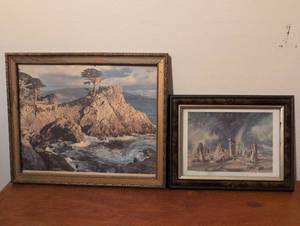 lot 127 image: Monterey Peninsula California Coast Framed Photographs