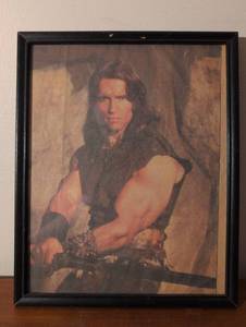 lot 128 image: Conan The Barbarian Framed Art.