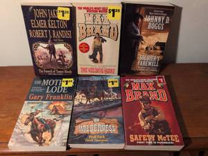 lot 110 image: Western Paperback Novel Collection - 6 Book Set