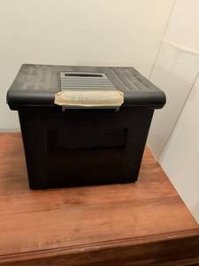lot 234 image: Portable File Storage Box with Hanging Files