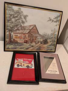 lot 285 image: Country General Store Art Print with Coca-Cola Signs