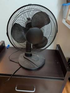 lot 294 image: Black Oscillating Desktop Fan