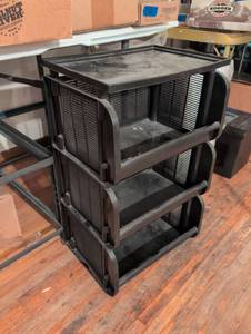 lot 236 image: Black Industrial Paper Tray Organizer