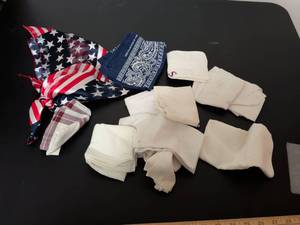 lot 312 image: Bandana Collection - American Flag and Traditional Patterns