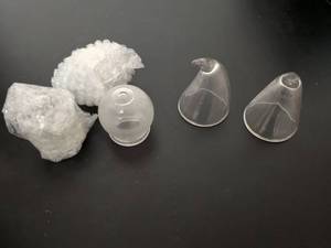 lot 318 image: Glass Bell Jar Cloches - Set of 3