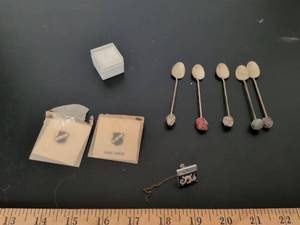 lot 332 image: Squire Emblem Tie Clip and Stick Pin Set