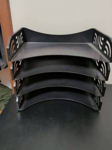 lot 361 image: Black Plastic Desktop File Organizer