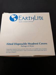 lot 363 image: Earthlite Fitted Disposable Headrest Covers - 50 Pack