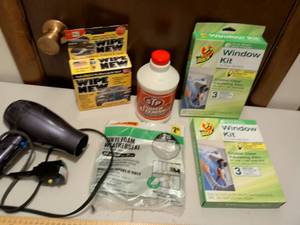 lot 446 image: Home Weatherization Bundle - Duck Window Kit, STP Steering Fluid & Weatherseal