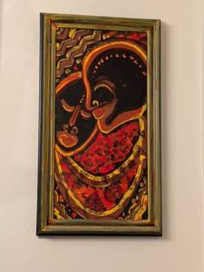 lot 535 image: African Tribal Mask Wall Art approximately 13 in wide and 22 and 12 in tall