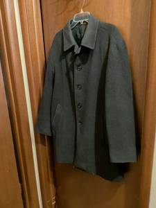 lot 545 image: London Fog Black Wool Overcoat Size 40R