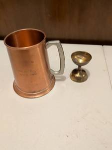 lot 563 image: 1980s Copper Moscow Mule Mug with Inscription