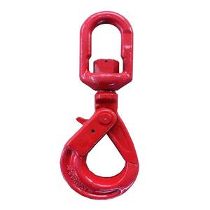 lot 5956 image: Swivel Self-Locking Hook 27557lbs Heavy Duty Swivel Lifting Hook Swivel Lifting Hook Hoist Hook Sling Heavy Cargo 12.5 Ton Retail $158.00