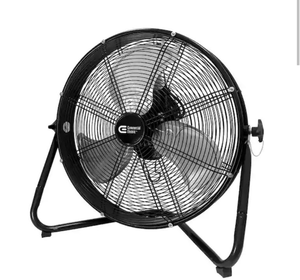 lot 5967 image: Commercial Electric20 in. 3-Speed High Velocity Shroud Floor Fan, Retail $87&nbsp