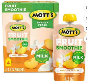 lot 4800 image: Motts Fruit Smoothie Vanilla Peach 4-Pack