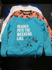lot 4818 image: 4 Pack Disney Long Sleeve Shirts YXL