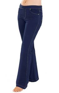 lot 4834 image: PajamaJeans Petite Jeans for Women - Petite Pull On Jeans, Indigo, L