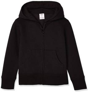 lot 4870 image: Amazon Essentials Girls Fleece Zip-Up Hoodie Sweatshirt, Black, Medium